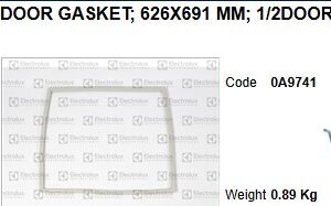 0A9741 - DOOR GASKET 626x691MM, 1/2DOOR