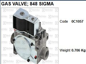 0C1057 - GAS VALUE ;848 SIGMA