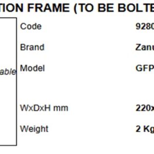 928003-INSTALLATION FRAME (TO BE BOLTED FLOOR)