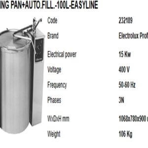 232189-EL BOILING PAN+AUTO FILL-100L-EASYLINE