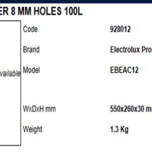 928012-STRAINER 8 MM HOLES 100L